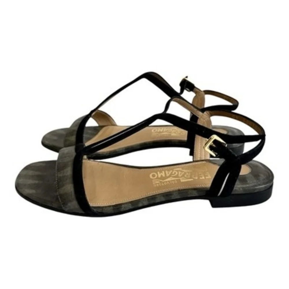 Salvatore Ferragamo Lizard Print Sandals Women’s Size 6M Italian Luxury Shoes